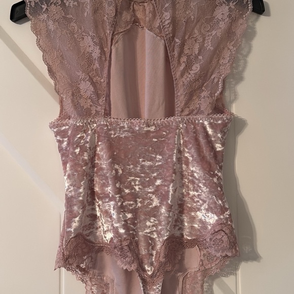 Victoria Secret Lace and Velvet Bodysuit - Picture 2 of 2